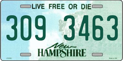 NH license plate 3093463