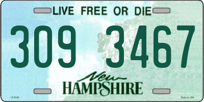 NH license plate 3093467
