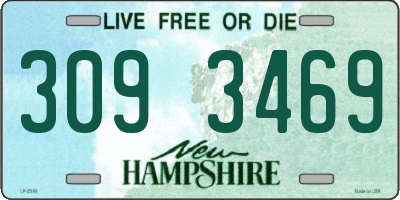 NH license plate 3093469