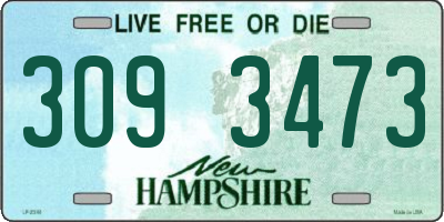 NH license plate 3093473