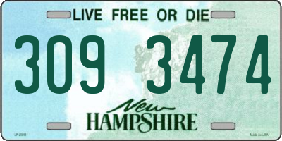 NH license plate 3093474