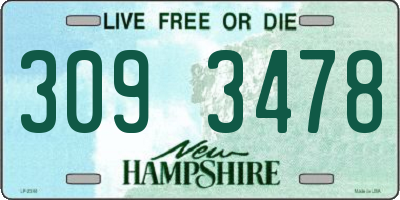 NH license plate 3093478