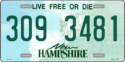 NH license plate 3093481