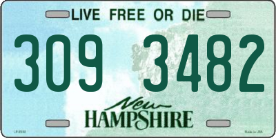 NH license plate 3093482