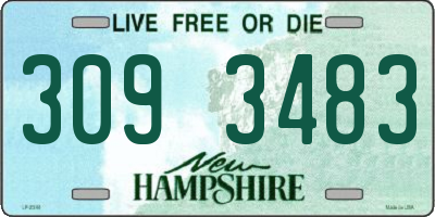NH license plate 3093483