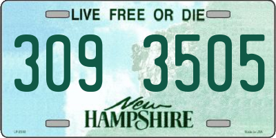 NH license plate 3093505