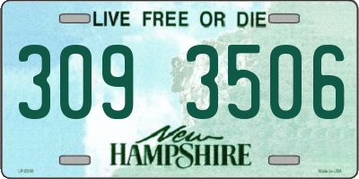 NH license plate 3093506
