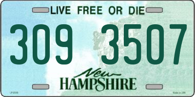 NH license plate 3093507