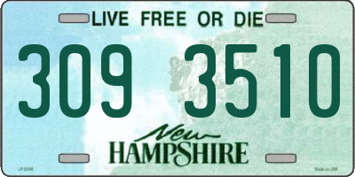 NH license plate 3093510