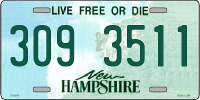 NH license plate 3093511
