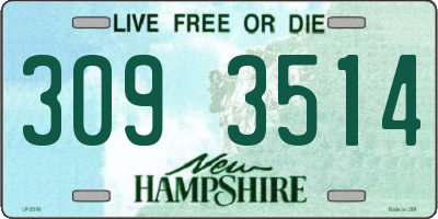 NH license plate 3093514