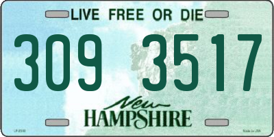 NH license plate 3093517