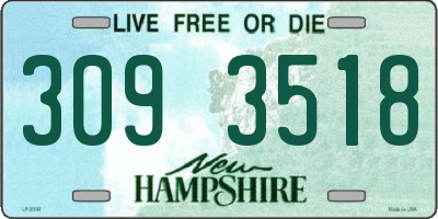 NH license plate 3093518