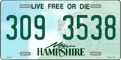 NH license plate 3093538