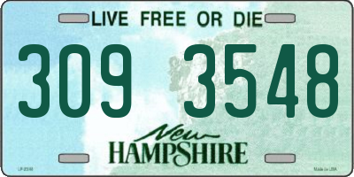 NH license plate 3093548