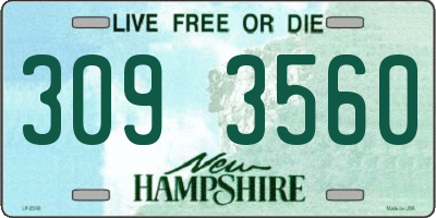 NH license plate 3093560
