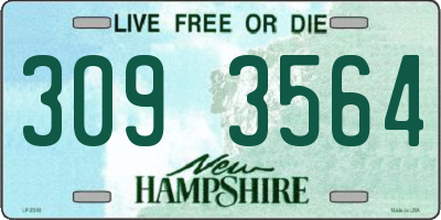 NH license plate 3093564
