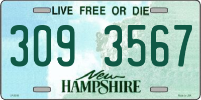 NH license plate 3093567