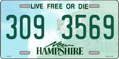 NH license plate 3093569