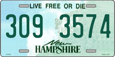 NH license plate 3093574