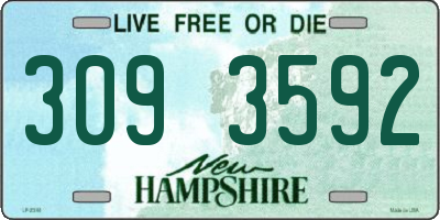 NH license plate 3093592