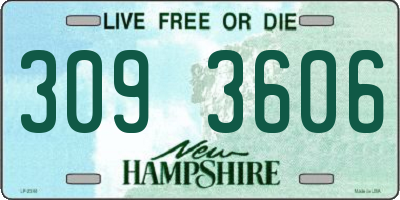 NH license plate 3093606