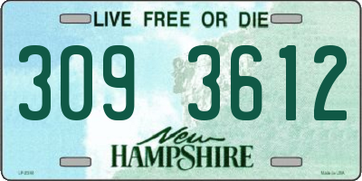 NH license plate 3093612