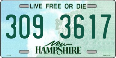 NH license plate 3093617