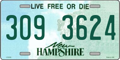 NH license plate 3093624