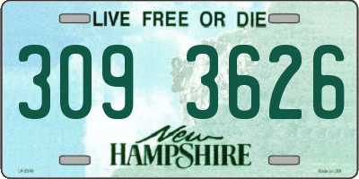 NH license plate 3093626