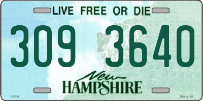 NH license plate 3093640