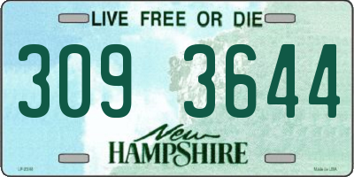 NH license plate 3093644