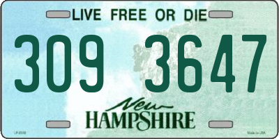NH license plate 3093647
