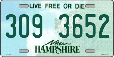 NH license plate 3093652