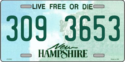 NH license plate 3093653