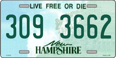 NH license plate 3093662