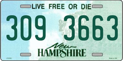 NH license plate 3093663
