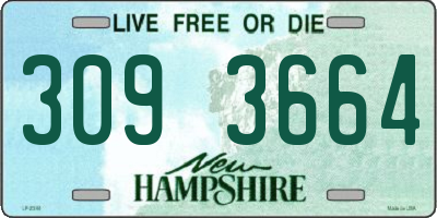 NH license plate 3093664