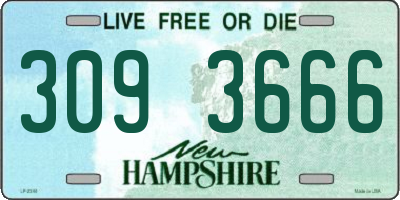 NH license plate 3093666