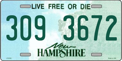 NH license plate 3093672
