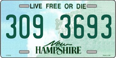 NH license plate 3093693