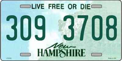 NH license plate 3093708