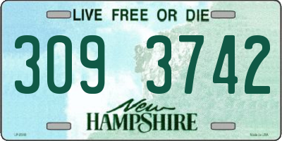 NH license plate 3093742