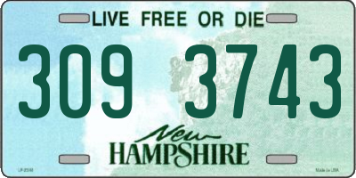 NH license plate 3093743