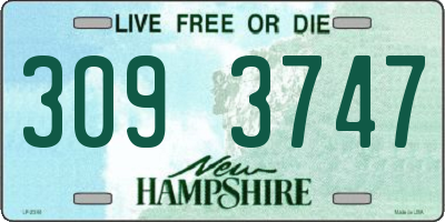 NH license plate 3093747