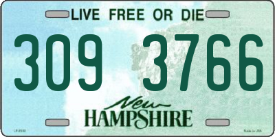 NH license plate 3093766