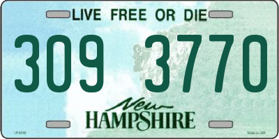 NH license plate 3093770