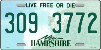 NH license plate 3093772