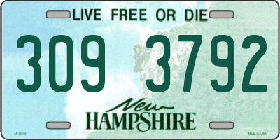 NH license plate 3093792
