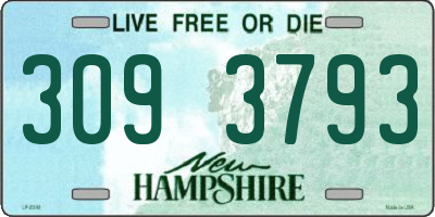 NH license plate 3093793